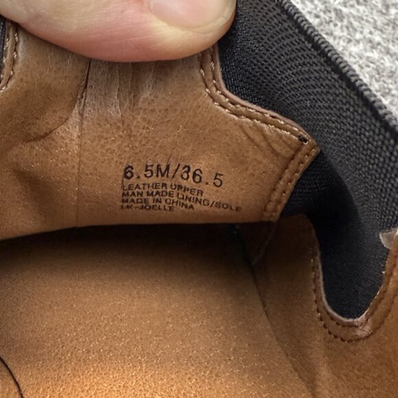 ✅Lucky Brand Joelle Black Leather Western Ankle Booties Women’s 6.5 Pointed Toe - Picture 2 of 11